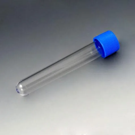 Globe Scientific - From: 6152 To: 6160 - Test Tube With Attached Screw Cap, Ps, Sterile, Individually Wrapped