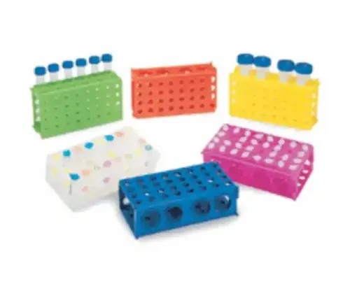 Globe Scientific - From: 456940B To: 456940Y - Tuffblok Tube Rack, 4 way, Pp, Link Together