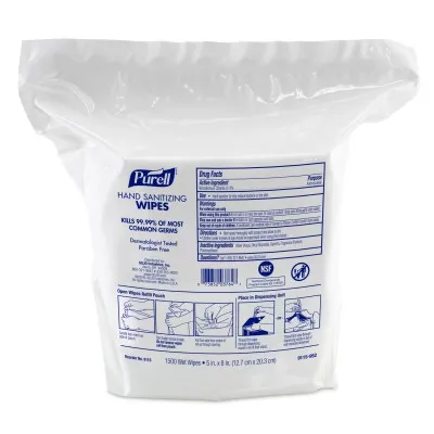 GOJO Industries - Purell - From: 9115-02 To: 9118-02 -  Hand Sanitizing Wipe  1 200 Count BZK (Benzalkonium Chloride) Wipe Refill Pouch