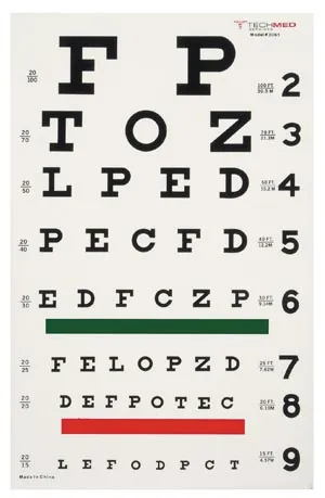 Graham-Field - 1240 - Eye Test Chart Snellen 20 Grafco Medical/Surgical