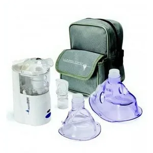 Gf Health Products - Graham-Field - 6700 - Portable ultrasonic nebulizer. Includes: nebulizer, carrying bag, adult mask, pediatric mask, 20 medication cups, 5 replacement filters, 1 ac/dc adapter and 1 mouthpiece.