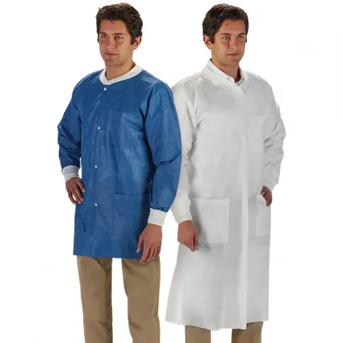 Graham Medical - 85241 - Labmates Coat,  3-Pocket, 4X-Large, Nonwoven, Blue, 50/cs