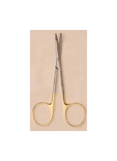 Br Surgical - Hermann - H-585hm - Operating Scissors Hermann Kilner 4-1/2 Inch Length Surgical Grade Stainless Steel / Tungsten Carbide Finger Ring Handle Curved Sharp Tip / Sharp Tip