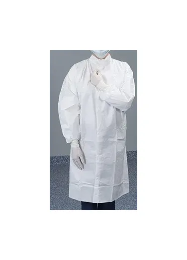 Contec - HCGA0062 - CritiGear Cleanroom Lab Coat CritiGear White 3X Large Knee Length Disposable