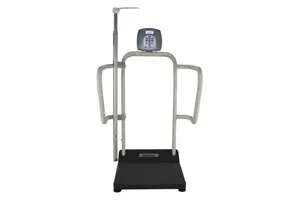Health O Meter Professional - 1100KL-BT-EHR - Digital Platform Scale with Extra Wide Handrails, Digital Height Rod & Wireless Technology, 1000 lb Capacity, ADPT30 (DROP SHIP ONLY)
