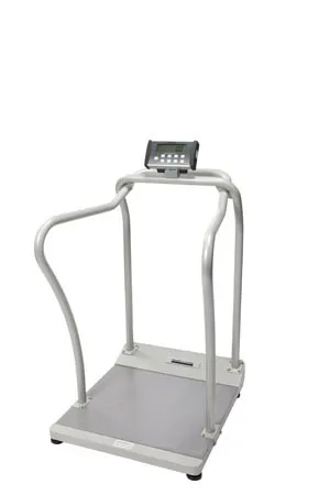 Health O Meter Professional - From: 2101KL To: 2101KLHR - Digital Platform Scale with Handrails, Capacity: 1000 lbs/454 kg, Platform Dimension: EMR Connectivity via USB, Calculates BMI (DROP SHIP ONLY)