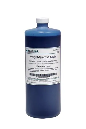 HealthLink - 400211 - Wright Giemsa Stain, (Continental US Only) (Item is considered HAZMAT and cannot ship via Air or to AK, GU, HI, PR, VI)