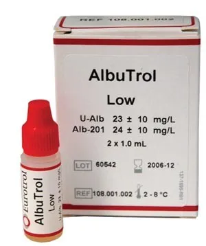 HemoCue America - From: 189001002 To: 189002002 - AlbuTrol, High Level, 1mL/vial, 2 vials/bx