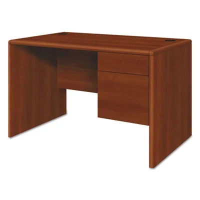 Honcompany - HON107885RCO - 10700 Series Single 3/4 Right Pedestal Desk, 48W X 30D X 29.5H, Cognac