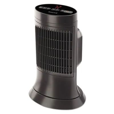 Honeywelle - HWLHCE311V - Digital Ceramic Mini Tower Heater, 750 - 1500 W, 10 X 7 5/8 X 14, Black 