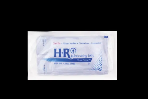 HR Lubricating Jelly - HR Pharmaceuticals - 205ST - HR&reg; Sterile Lubricating Jelly 36g (1.25oz.) OneShot&reg; SafeWrap&#153;