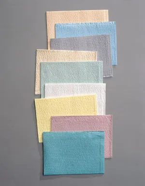 TIDI Products - 917408 - Towel, 3-Ply Tissue & Poly, Peach, 13" x 18", 500/cs