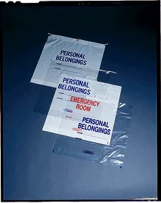 Medegen Medical - 50-50 - Personal Belongings Bag, 20" x 20" x 4", Clear, Standard Duty, Cotton Drawstring, 250/cs