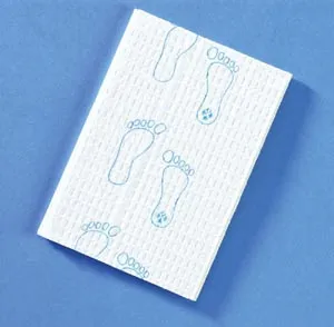 Graham Medical - 191 - Towel, 13&frac12;" x 18", Footprint, Blue, 3-Ply, 500/cs (72 cs/plt)