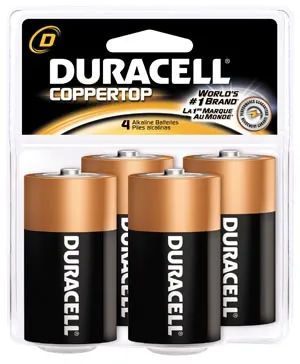 Duracell - MN1300R4Z - Battery, Alkaline, Size D, 4pk, 12 pk/cs (UPC# 03361)