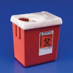 Cardinal Health - 1525SA - Sharps Container, 8 Qt, Red, 20/cs (Continental US Only)
