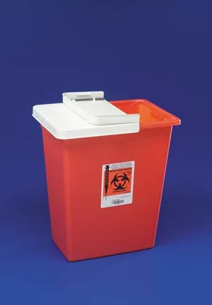 Cardinal Health - 8932 - Container, 12 Gal Red, Sealing, Gasket Hinged Lid, 10/cs (Continental US Only)