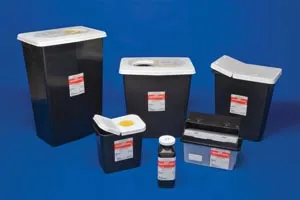 Cardinal Health - 8612RC - Hazardous Waste Container, Slide Lid, Black, 12 Gal, 10/cs (Continental US Only)