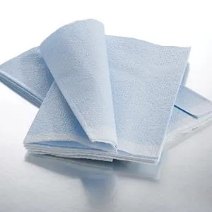 Graham Medical - 317 - Fanfold Drape Sheet, Tissue/ Poly/ Tissue, Blue, 40" x 48", 50/cs (108 cs/plt)