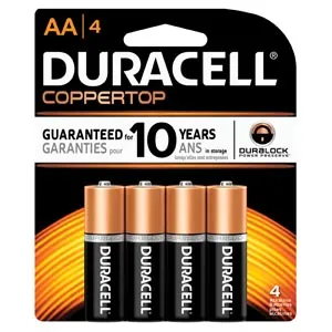 Duracell - MN1500B4Z - Battery, Alkaline, Size AA, 4pk, 14pk/bx, 4 bx/cs (UPC# 03561)