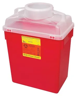 BD Becton Dickinson - 305465 - Sharps Collector, 6 Gal, Clear Top, Large Funnel Cap, 12/cs (12 cs/plt)  (Continental US Only)