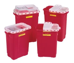 BD Becton Dickinson - 305615 - Sharps Collector, 9 Gal, Hinged Top, Red, 8/cs (8 cs/plt) (Continental US Only)