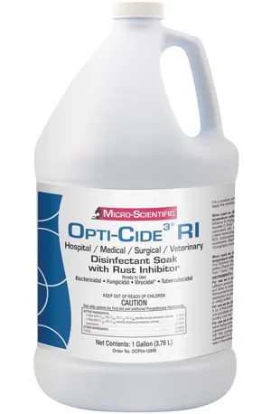 Micro-Scientific - OCP04-128RI - Opti-Cide3, 1 Gallon, Rust Inhibitor, Instrument Disinfectant, Pour Bottle, 4/cs (Contenental US Only) (Item is considered HAZMAT and cannot ship via Air or to AK, GU, HI, PR, VI)
