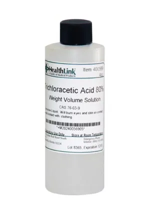 EDM3 Company - 400569 - Trichloracetic Acid, 80%, 4 oz (Continental US Only) (Item is considered HAZMAT and cannot ship via Air or to AK, GU, HI, PR, VI)
