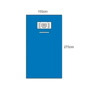 3M - From: 1055B To: 1065B - Large Sheet with Aperture & 2 Pouches, Standard Fabric, Face Arch, Fluid Collection Pouches