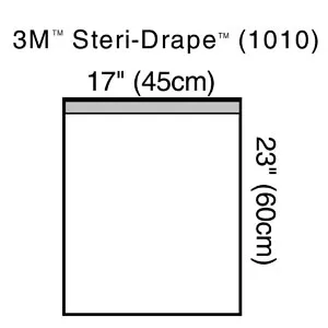 3M - 1010 - Towel Drape, Large, 23" x 17" with Adhesive Strip & Clear Plastic, 10/bx, 4 bx/cs (Continental US+HI Only)