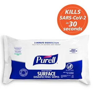 GOJO Industries - 9370-12 - Purell Healthcare Surface Disinfecting Wipes 72ct Canister 12can-ct -Item is considered HAZMAT and cannot ship via Air or to AK GU HI PR VI-