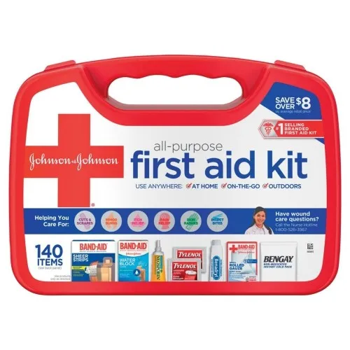 J&J - 117210 - Johnson & Johnson All-Purpose First Aid Kit, 140 piece