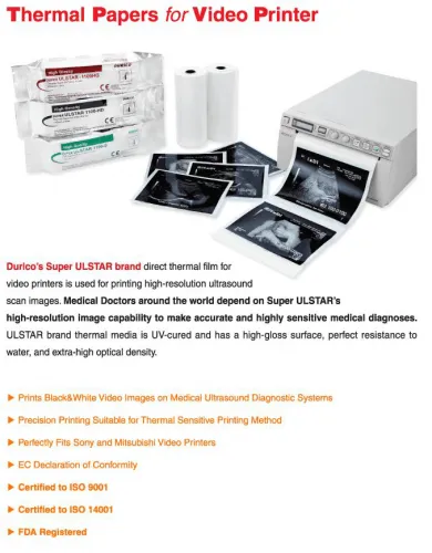 JPI - From: ULSTAR-1100HD To: ULSTAR-2100HD - Ultrasound Video Printer Paper New "UV" Coating