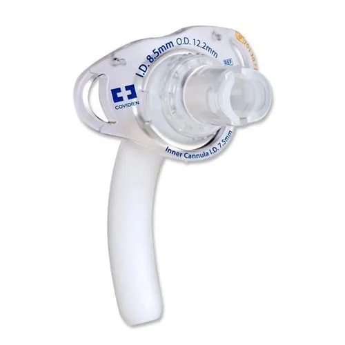 Kendall Healthcare - Shiley - 9UN90R - Shiley Flexible Adult Tracheostomy Tube with Reusable Inner Cannula, Cuffless, Size 9.