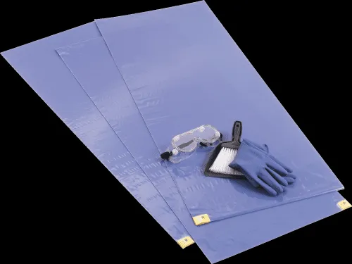 Cardinal - ChemoPlus - CT0071 - Adhesive Floor Mat ChemoPlus 18 X 46 Inch Blue