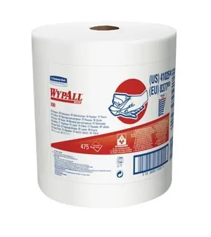 Kimberly Clark - WypAll X80 - 41025 - Task Wipe WypAll X80 Heavy Duty White NonSterile Cellulose / Polypropylene 12-1/2 X 13-2/5 Inch Reusable