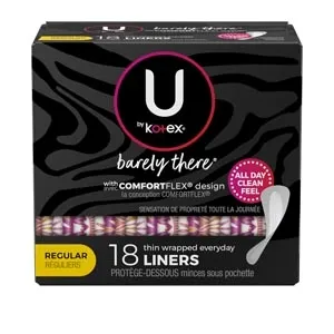 Kimberly Clark - 41394 - U by Kotex Barely There Liners, Thin