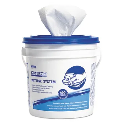 Kimberlycl - KCC06001 - Wipers For Wettask System, Bleach, Disinfectants And Sanitizers, 12 X 12.5, 60/Roll, 5 Rolls And 1 Bucket/Carton