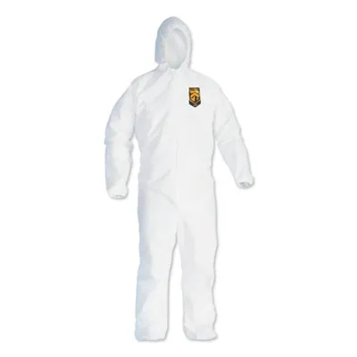 Kimberlycl - From: KCC44324 To: KCC44325  A40 Elastic Cuff And Ankles Hooded Coveralls, White, X Large, 25/Case
