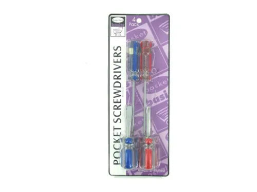 Kole Imports - BB218 - Pocket Screwdrivers, Package Of 4