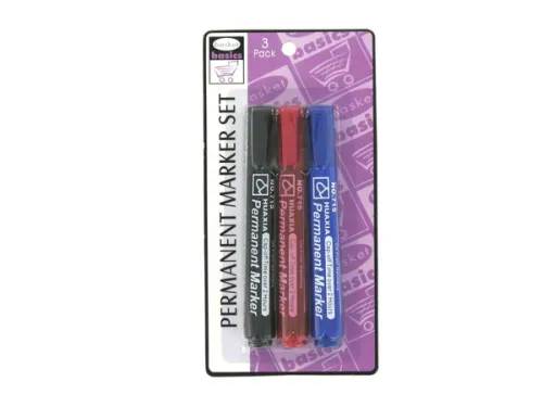 Kole Imports - BB222 - Permanent Markers, Pack Of 3