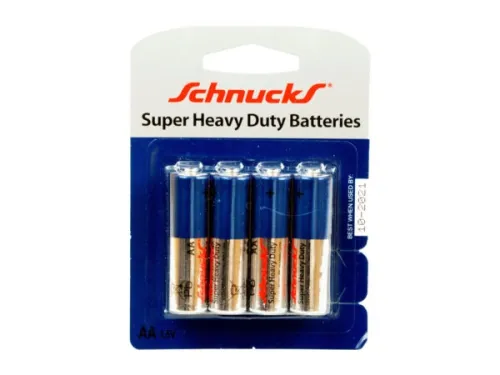 Kole Imports - EC299 - Aa Super Heavy Duty Batteries In Blister Pack Of Four