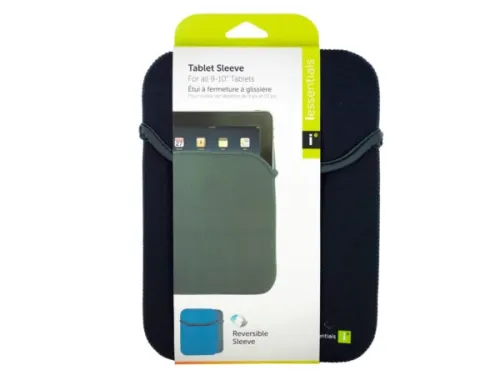 Kole Imports - EL184 - Iessentials Universal Gray Reversible Tablet Sleeve