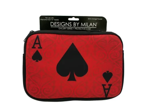 Kole Imports - EL303 - Protective Tablet Case With Ace Of Spades Design