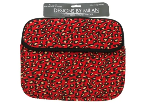 Kole Imports - EL316 - Protective Tablet Case With Red Leopard Print Design
