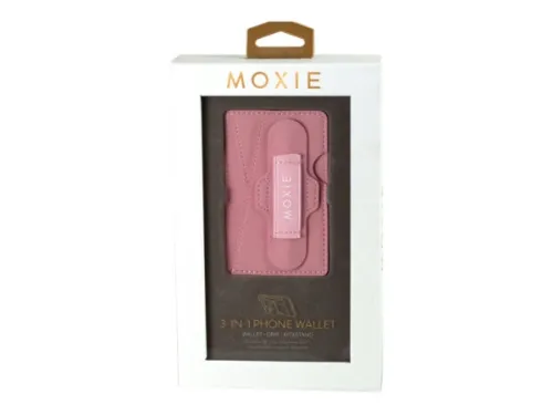 Kole Imports - EN316 - Moxie 3 In 1 Phone Wallet In Pink