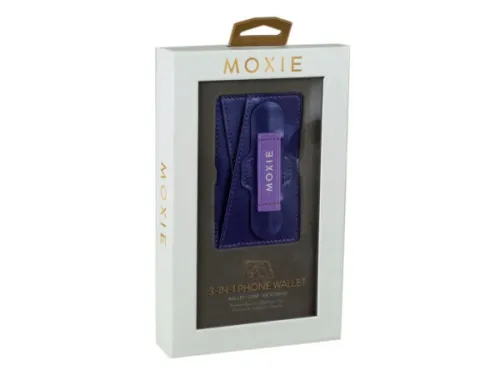 Kole Imports - EN317 - Moxie 3 In 1 Phone Wallet In Purple