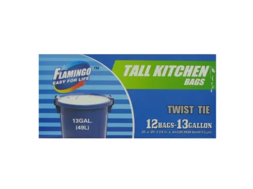 Kole Imports - GH104 - Tall White Kitchen Bags, 13 Gallon, Pack Of 12