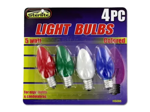 Kole Imports - HS095 - 5 Watt Colored Light Bulbs