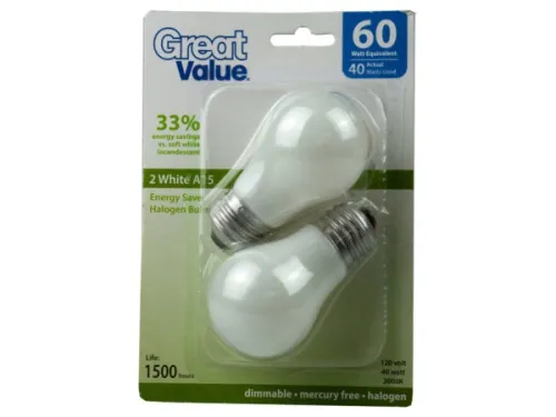 Kole Imports - MA199 - Great Value 2 Pack A15 Dimmable White Light Bulbs 40w